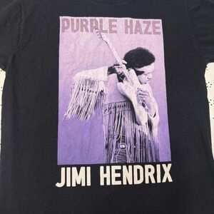 Jimi Hendrix Purple Haze Graphic T-Shirt Black XL Band Tee